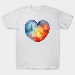 Rainbow Heart Shape #9 T-Shirt